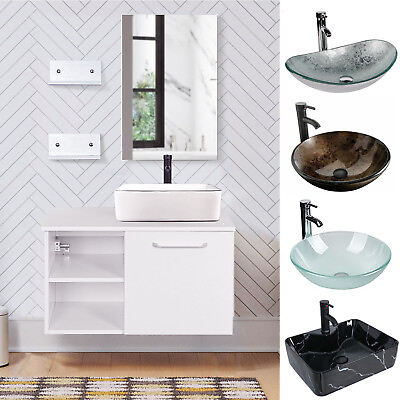 #ad 28#x27;#x27; Bathroom Vanity Cabinet Vessel Sink Wall Mounted Floating Storage Organizer $255.99