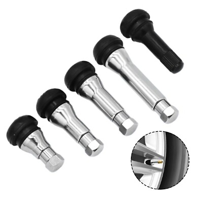 #ad 5PC Tire Valve Stem Rubber Valve Tubeless Nozzle With Valve Core Car Accessories $8.34