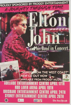 #ad ELTON JOHN ORIGINAL TOUR POSTER AU $55.00