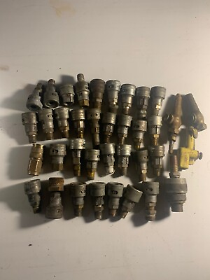 #ad Large lot of used air compressor hose coupler fittings 35 pcs $19.99