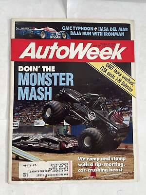 #ad Autoweek Magazine October 21 1991 $9.29