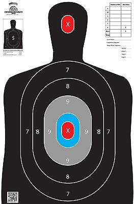 #ad 25x Paper Shooting Targets Range Pistol Rifle Gun Black Silhouette 12x18 $11.60