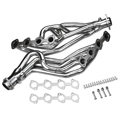 #ad For 1996 2004 Mustang GT 4.6L V8 Stainless Long Tube Polished Header Exhaust $175.99