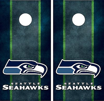 #ad Seattle Seahawks Cornhole Board Decal Wrap Wraps $54.95