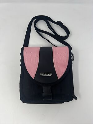 #ad Nintendo DS Crossbody Carry Case Bag Genuine Black Pink Gameboy ALS Industries $25.00
