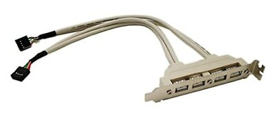 #ad Motherboard 4 Ports USB 2.0 Hubs Expansion Rear Panel Header Bracket $14.16