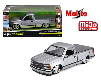 #ad Maisto 1:24 1993 Chevrolet 454 SS Pickup – Grey 2 Tone – Maisto PRE ORDER $44.99