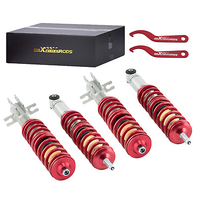 #ad 4x Front amp; Rear Adjustable Height Coilover Suspension for VW Volkswagen Golf MK1 $200.00