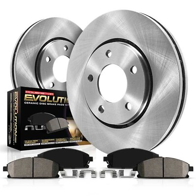 #ad KOE6293 Powerstop 2 Wheel Set Brake Disc and Pad Kits Rear for Land Rover 12 15 $133.29