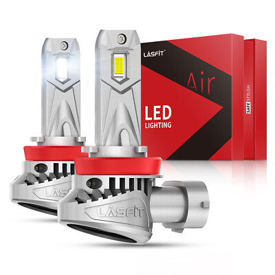 #ad LASFIT H11 H9 Headlight Bulb Low Beam Super Bright Conversion Kit 6000K White 2x $49.99