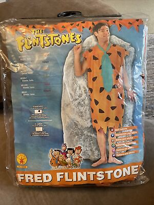#ad Fred Flintstone Adult Costume Standard Size Fits Jacket Up To 44 Inches $30.00