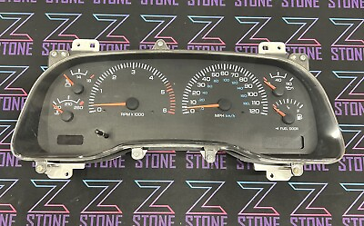 #ad 98 00 Dodge Dakota Speedometer Cluster Instrument Gauges Panel Dash Manual Trans $116.35