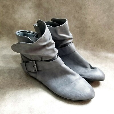#ad Lower East Side Womens 154404 Size 8.5 Gray Slouchy Ankle Boot Booties $21.99