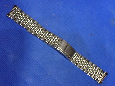 #ad Movado Men#x27;s Mesh Beads of Rice 6 1 8quot; Watch Band Stainless Steel 18.4 mm NOS $40.00