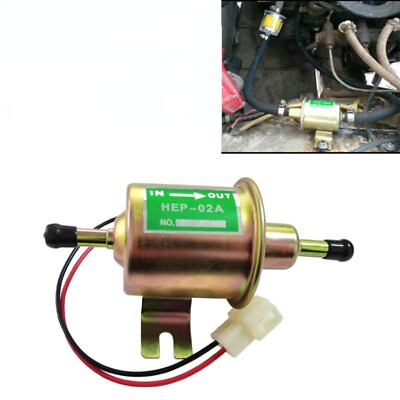 #ad 12V Pressure Fuel Pump External Electric Fuel Pump Low For Car Carburetor $23.63