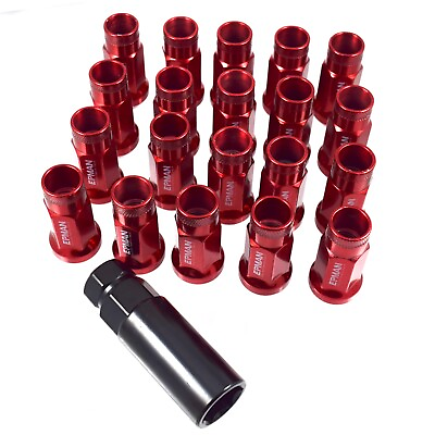 #ad 20x Racing M12 X 1.5 Red Cold Forged Steel Open End Light Weight Acorn Lug Nuts $52.00
