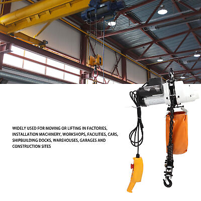 #ad 1T Capacity Electric Chain Hoist Wired Remote Control Electric Hook Lift Winch $379.99