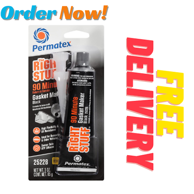 #ad Permatex 25228 The Right Stuff 90 Minute Black Gasket Maker 3 oz 1 Count Pack... $12.45