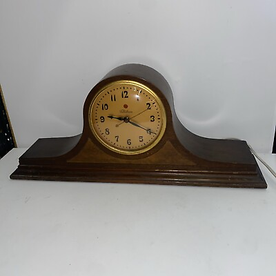 #ad Small Telechron Electric Antique Mantle Clock Works Perfect $35.00