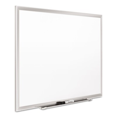 #ad Quartet 2544 48quot; x 36quot; Porcelain Magnetic Dry Erase Board WHT SIL AL Frame New $426.48