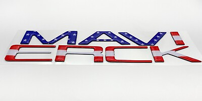 #ad Color Flag Tailgate Insert Letters Badge For MAVERICK Emblem 2022 2024 $16.88