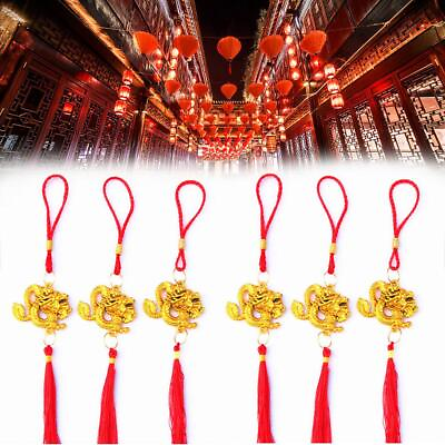 #ad Chinese New Year Tassel Dragon Pendant Decorations New Year Hanging Pendant W $1.13