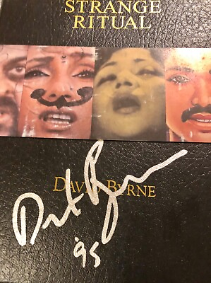 #ad Must See DOUBLE SIGNED Strange Ritual David Byrne Talking Heads Hardcover $252.99
