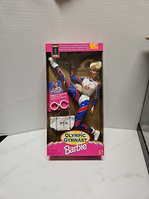 #ad New Unopened Mattel Olympic Gymnast Atlanta 96 Barbie Doll Slightly Damaged Box $24.95