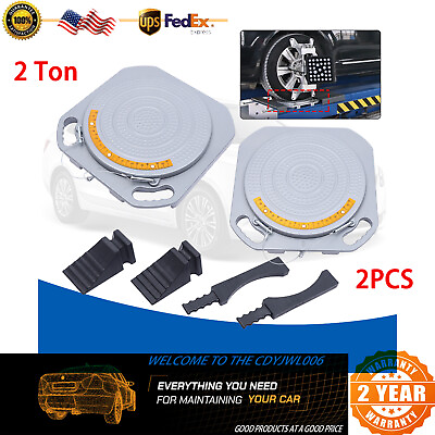#ad 2x Wheel Car Truck Front End Wheel Alignment Turntable Turn Plates Tool Kit NEW $170.05
