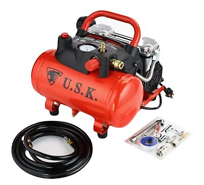 #ad U.S.K. Portable Oil Free Air Compressor1.5 Gallon 5.9 SCFM Min with Access... $159.99
