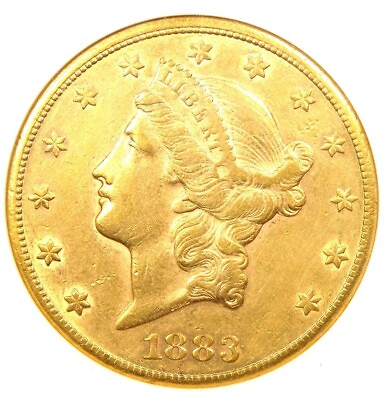 #ad 1883 CC Liberty Gold Double Eagle $20 Coin. Certified ANACS AU Detail Net XF40 $5025.50