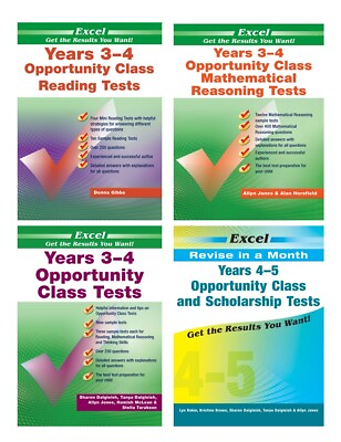 #ad New 2022 Excel Opportunity Class OC Tests 4 Books Pack Year 3 4 AU $102.00
