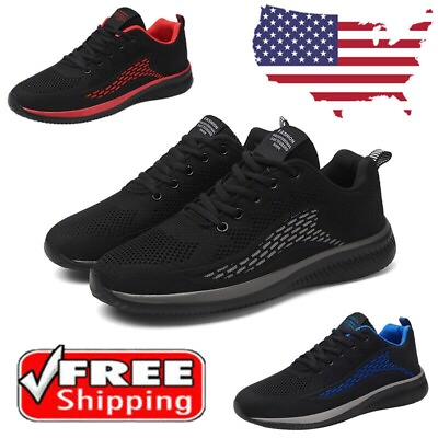 #ad Men#x27;s Athletic Running Sneakers Outdoor Gym Casual Fitness Sports Tennis Shoes $17.64
