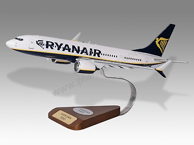 #ad Boeing 737 MAX 8 Ryan Air Mahogany Wood Display Model $239.50