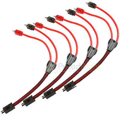 #ad 4 Pack 1 Female 2 Male RCA Splitter Cable Audio Competition Rated DS18 R1F2M $18.95