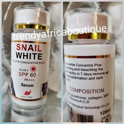 #ad X1 Snail WHITE Gluta Concentre plus SERUM with Spf 60. 7 Days Action For Pro mix $36.99