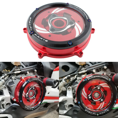 #ad Clear Clutch Cover Fit For Ducati Panigale 1199 R 1199S V2 1299 959 Panigale V2 $85.11