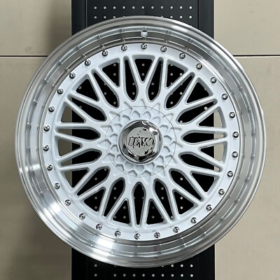 #ad 20quot; EURO RS STYLE WHITE WHEELS RIMS STAGGERED 20X8.5 9.5 5X120 5X114.3 35 $991.00