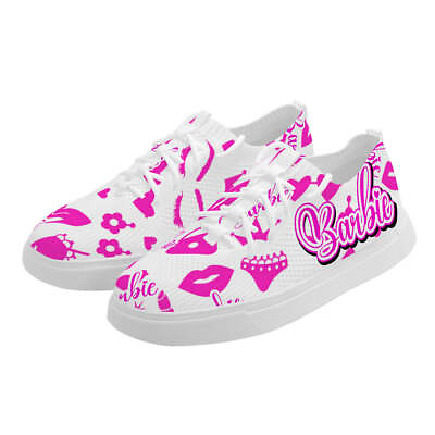 #ad Barbie Icon White Low Tops Converse Style Shoes Gift for Her Trendsetting Shoes $42.49
