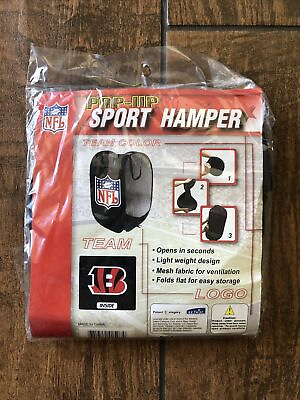 #ad Cincinnati Bengals Official Nfl Laundry Hamper Fold up Flip Open $14.99