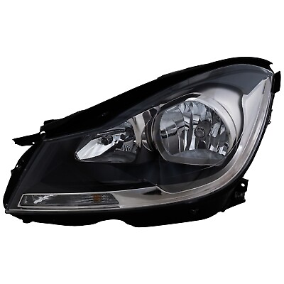 #ad Headlight For 2012 2015 Mercedes Benz C250 Coupe Left Black Housing With Bulb $125.99