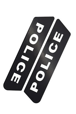#ad Police Script Saddlebag Delete Decal Inserts For Harley Police Models 08 14 $13.95