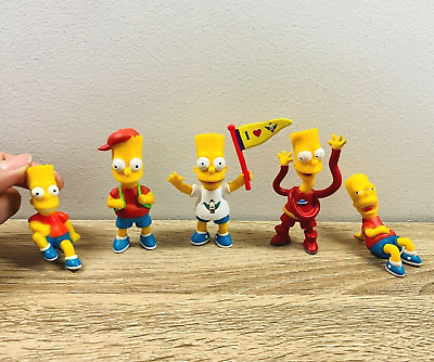 #ad The Simpsons Bart Figurine Collection Edge Desk Krusty Stretch Dude School x5 AU $39.95