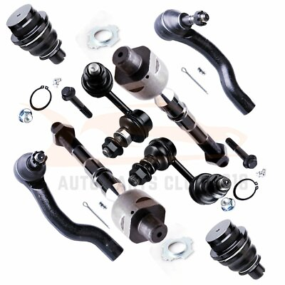 #ad 8Pcs Front Lower Ball Joints Sway Bar Tie Rod End Fits 2005 2019 Nissan Frontier $54.43