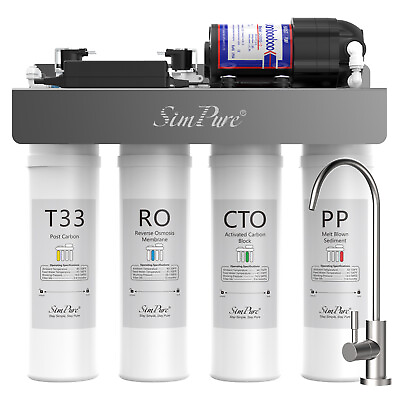 #ad SimPure WP2 400GPD 8 Stage UV Under Sink RO Reverse Osmosis Water Filter System $199.99