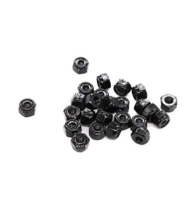 #ad 100pcs Black 4 40 Nylon Inserted Lock Nuts Self Locking Nuts $9.85