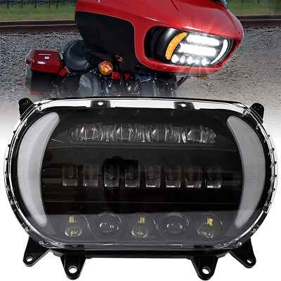 #ad LED DRL Headlight Fit For Harley Road Glide FLTR FLTRX FLTRXS FLTRU 15 23 New $199.99