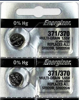 #ad ENERGIZER 371 370 SR920W SR920SW 2 Pieces Brand New Battery Authorized Seller $3.49