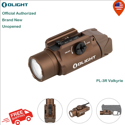 #ad Olight PL 3R Valkyrie 1500 Lumen Weaponlight Tactical Flashlight Desert Tan $99.99