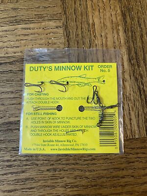 #ad Duty’s Minnow Kit Hook # 5 Brand New SHIPS N 24 HOURS $16.88